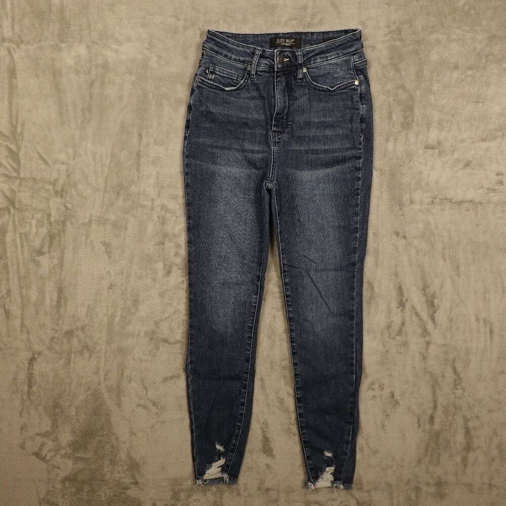 Judy Blue jeans high‎ waist skinny fit women's 3/26 blue distressed